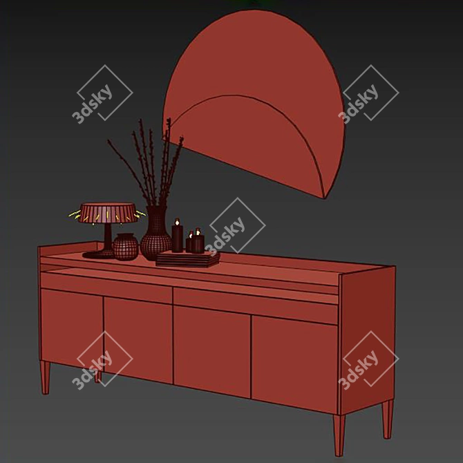 Elegant Romana Sideboard: Molteni & C Quinten 3D model image 3