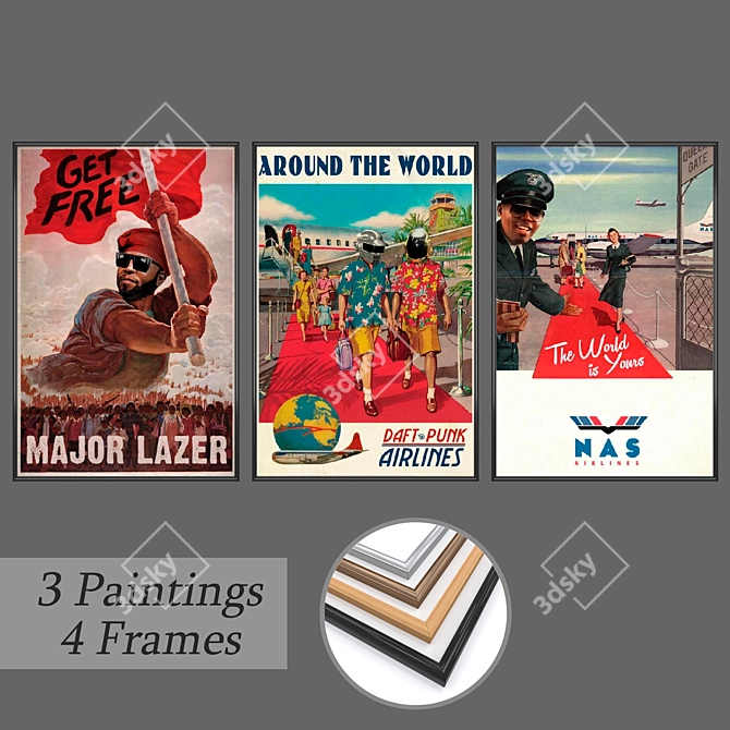 Gallery Collection: Multi-Framed Wall Art 3D model image 1