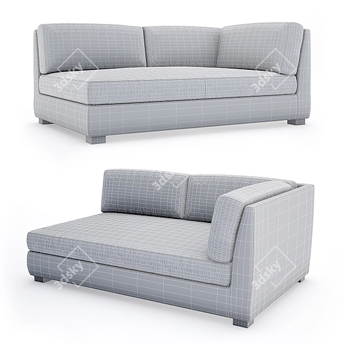  Hayden Leather Left-arm Sofa - 2014 Version 3D model image 3