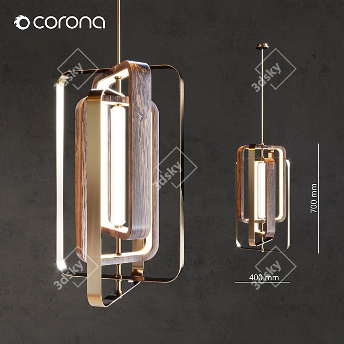 Odissey Pendant Light - d400, h700 3D model image 1