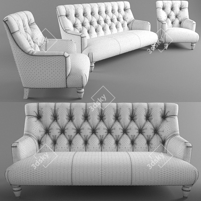 Comfort Haven Sofa 3D model image 2