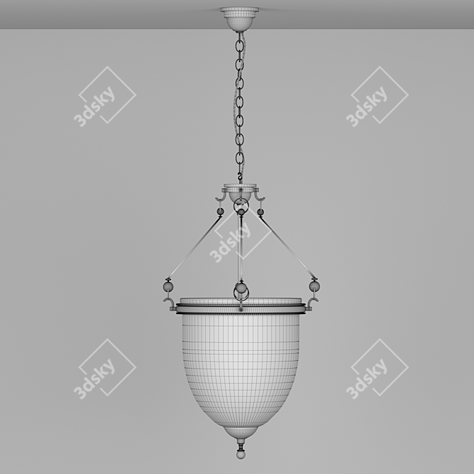 Elegant Eichholtz Lantern Chandelier 3D model image 2