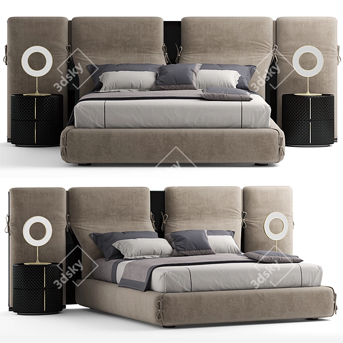 Elegant Dream Bed 3D model image 1