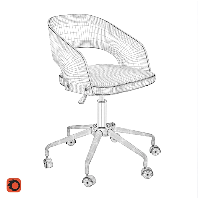 Elegant Heights Adjustable Office Chair - FLOKI 3D model image 3