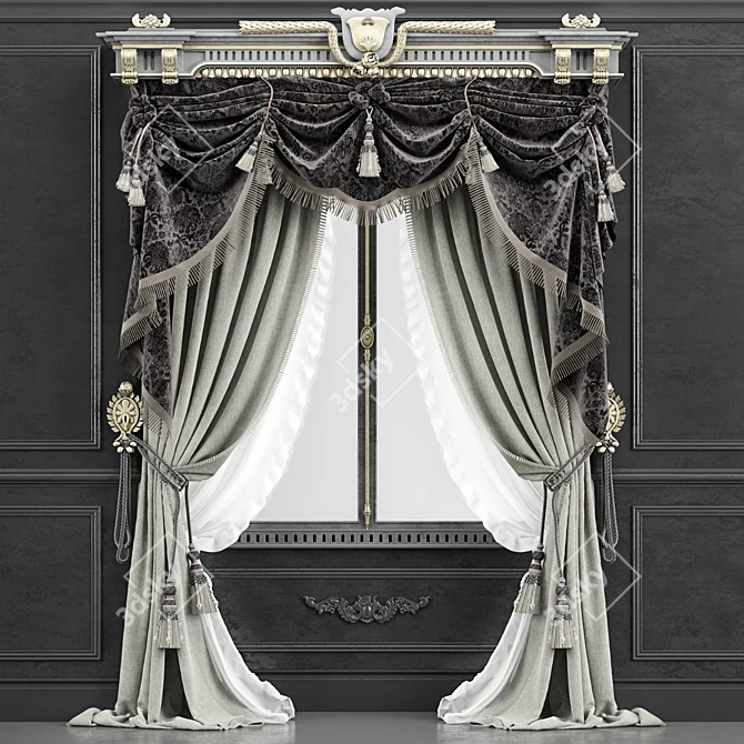 Elegant Drapery for Timeless Charm 3D model image 1