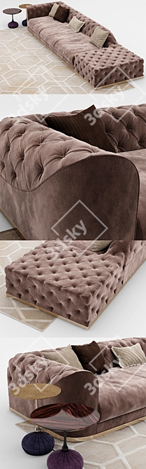 Longhi Milton Sofa: Special Composition 3D model image 2