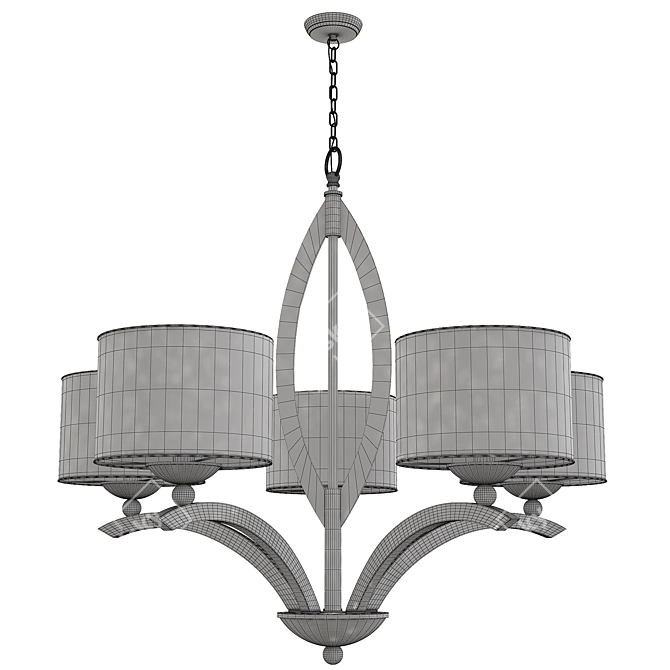 Elegant Crystal Chandelier 3D model image 3