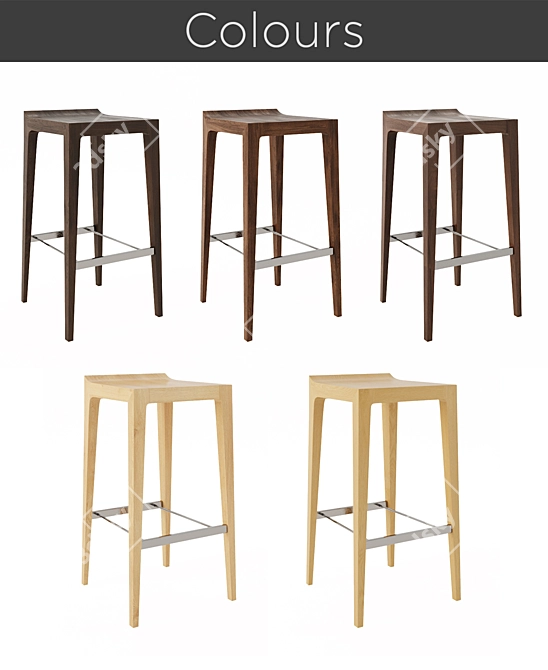 Sleek Vanish Bar Stool by Bernhardt Design 3D model image 2