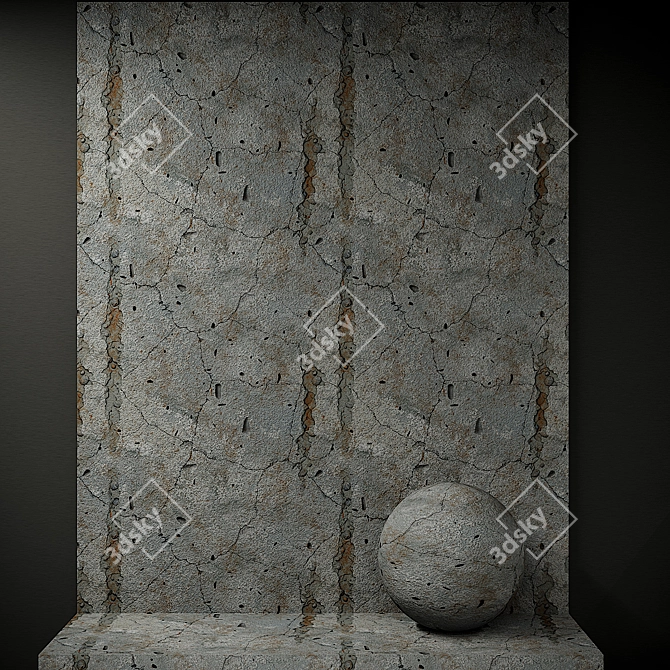 Rustic Art Beton Plaster 3D model image 1