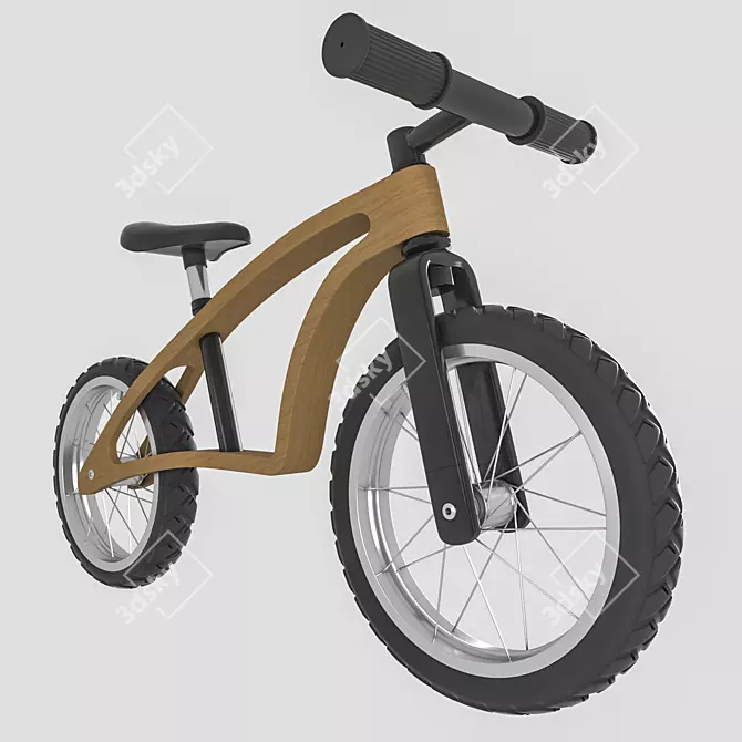 Wooden PedeX Bike: Perfect Balance for Kids! 3D model image 2