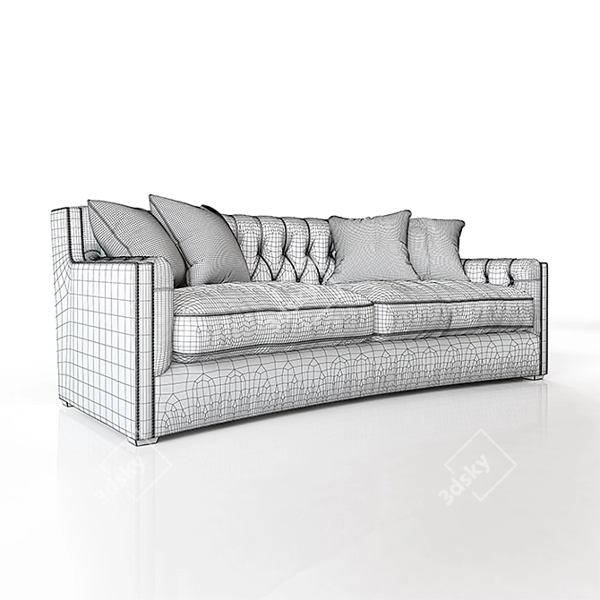 Grace Textile Sofa 3D model image 3