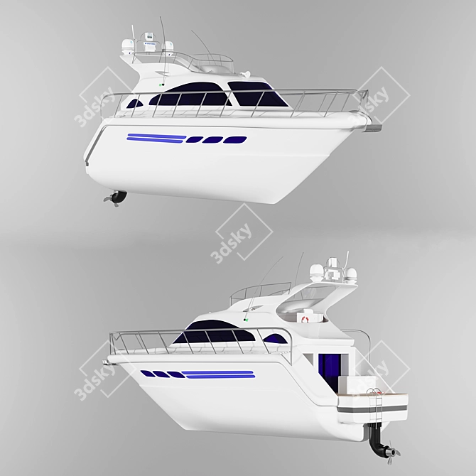  Seafarer 01: Stunning Yacht Replica 3D model image 1