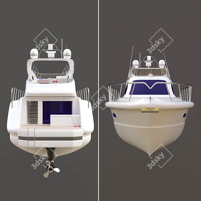  Seafarer 01: Stunning Yacht Replica 3D model image 2