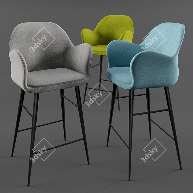 Bryce Foam Chair: Modern Comfort 3D model image 1