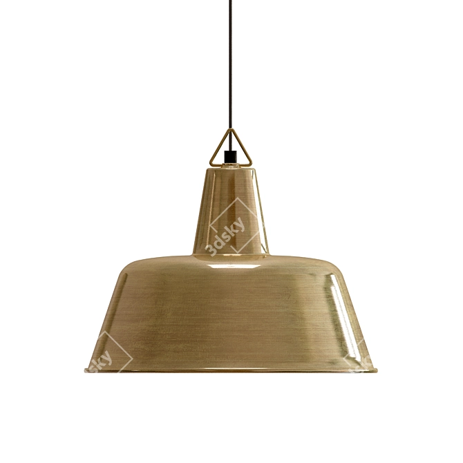 Brass Pavilion Pendant Lamp 3D model image 2