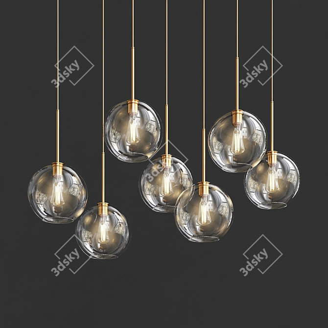 Radiant Globe Glass Lights 3D model image 1