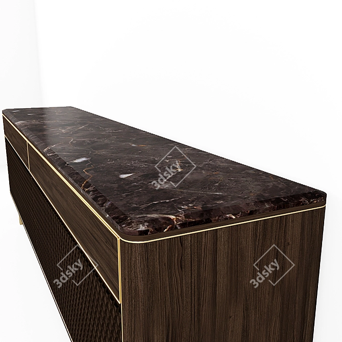  Modern Luxury: Visionnaire PARKER Low Cabinet 3D model image 2