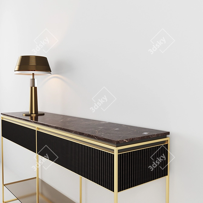 Sleek Modern Console: Visionnaire Banner 3D model image 2