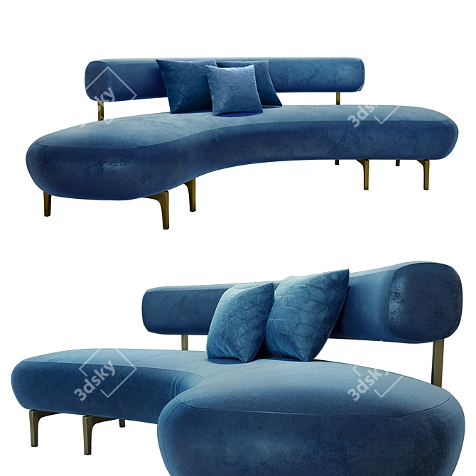 Ella Piet Boon Designer Sofa 3D model image 2