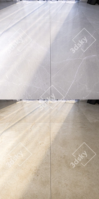  Elegant Marble Floor Tiles 3D model image 2