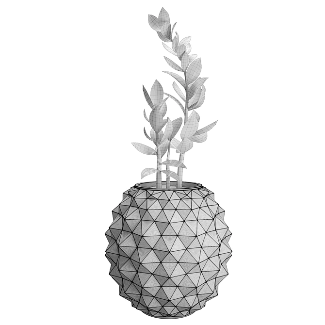 Natural Scale Plant Pot 3D model image 3