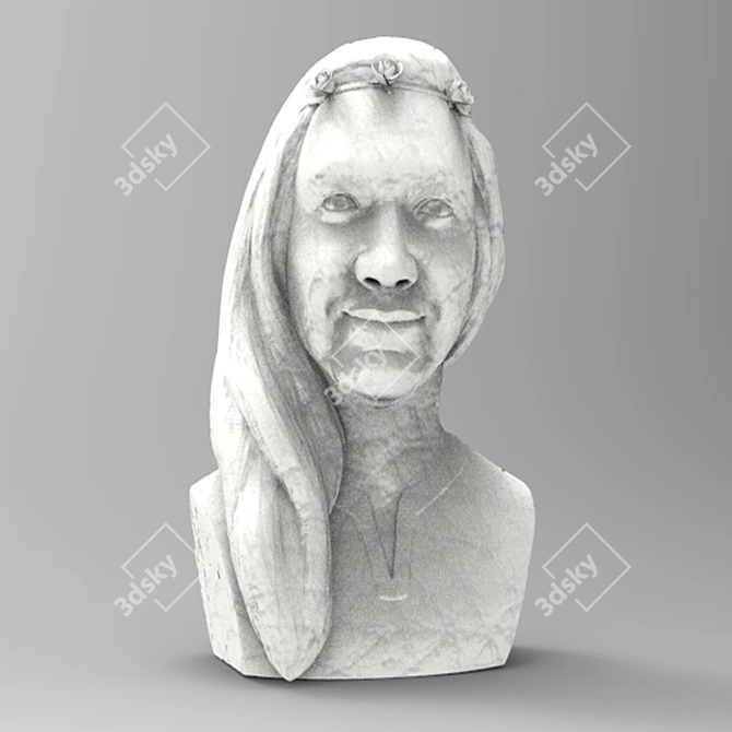 Elegant Femme Sculpture 3D model image 2