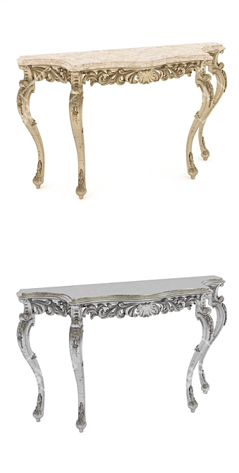 Elegant Beatrice Console: Handmade, Sculptural Design 3D model image 2