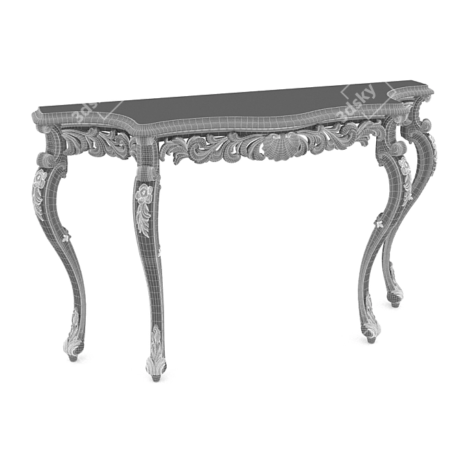 Elegant Beatrice Console: Handmade, Sculptural Design 3D model image 3