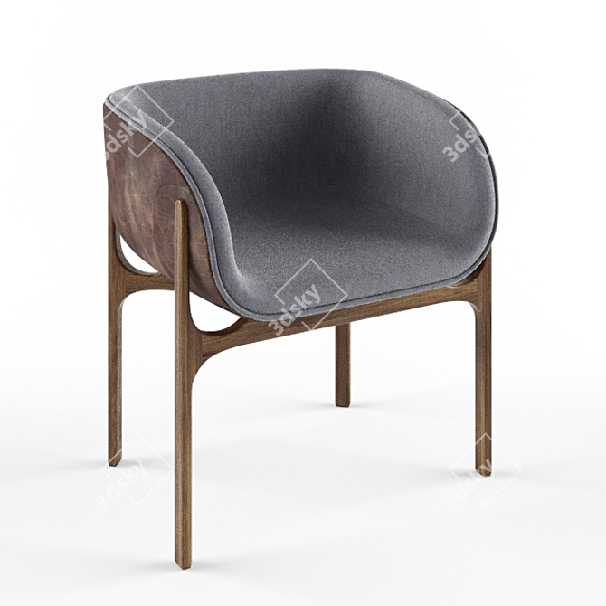 Lilly Chair: Impeccably Designed & Space-Saving 3D model image 1