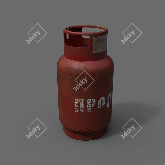 Portable Gas Cylinder: Convenient and Reliable 3D model image 1