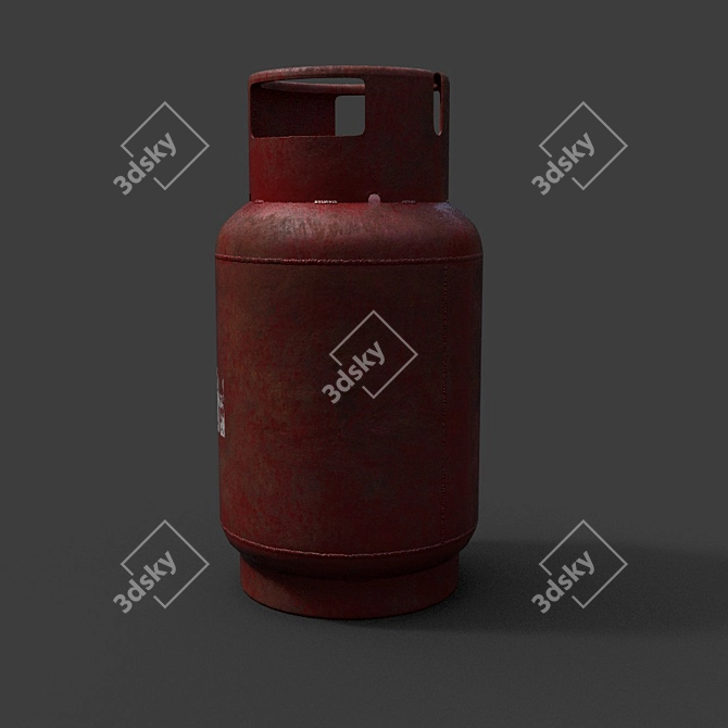 Portable Gas Cylinder: Convenient and Reliable 3D model image 2