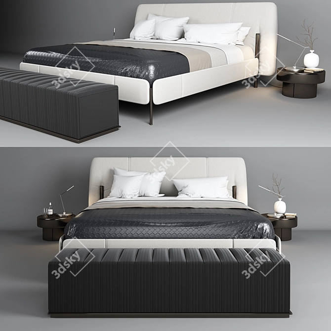 Cozy Dream: New Bed 3D model image 1