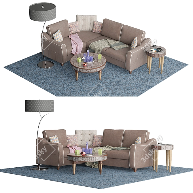 Modern Thomas Sofa 3D model image 1