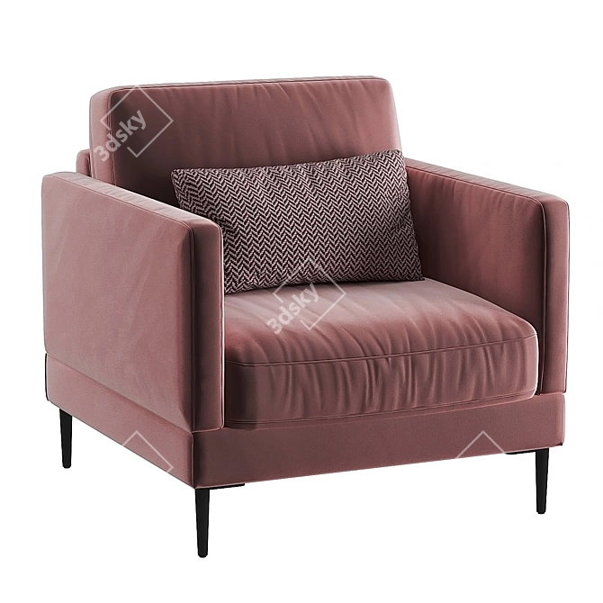 Elegant Mesonica Armchair: "Anton 3D model image 1