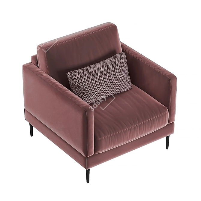 Elegant Mesonica Armchair: "Anton 3D model image 2