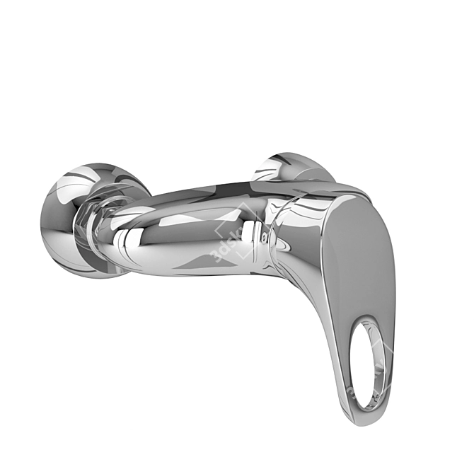 Sleek Polished Faucet 3D model image 1