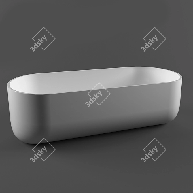 Sleek JEE-O Flow Bathtub - Sironi Design! 3D model image 1