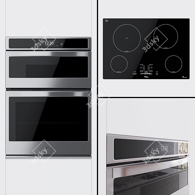 Whirlpool 2-in-1 Oven & Hob 3D model image 1