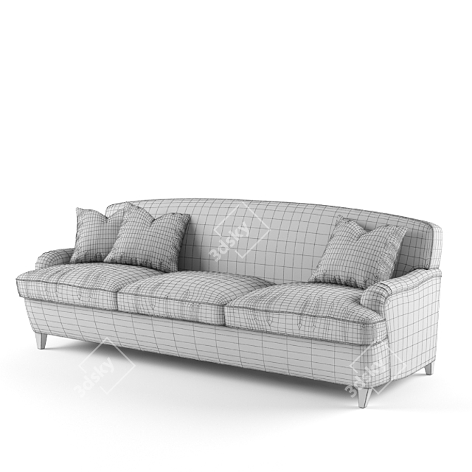 Elegant Clayton Sofa with Convertible Design 3D model image 2