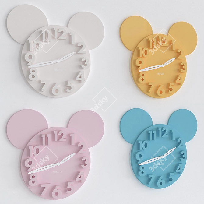 LOCOMO Mickey Mouse Wall Clock 3D model image 1