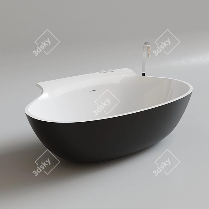 Sleek Falper Scoop Bath 3D model image 1