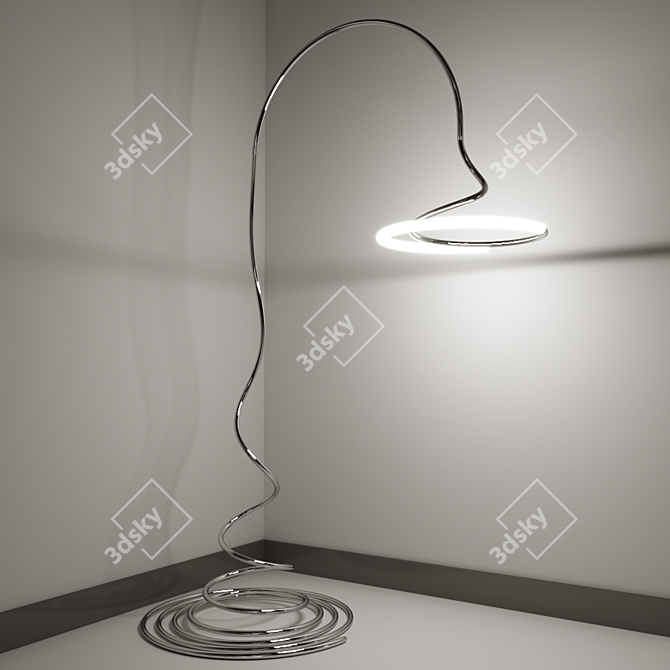 Sleek Modern Floor Lamp 3D model image 1