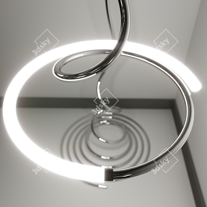 Sleek Modern Floor Lamp 3D model image 2