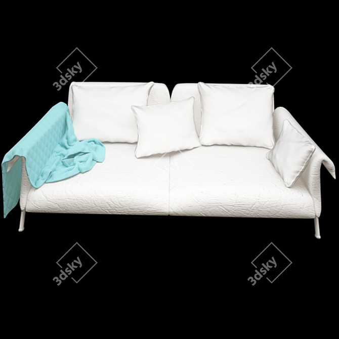 Modern Plush Living Room Sofa 3D model image 1