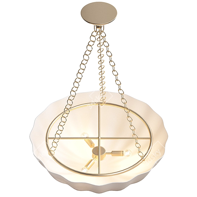 Whimsical Rosehill Large Chandelier 3D model image 2