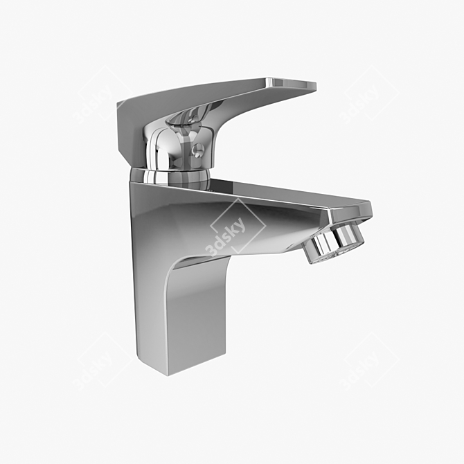 Modern High Poly Faucet 3D model image 1