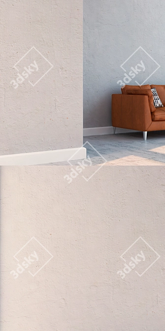 Seamless High Detail Plaster Finish 3D model image 3