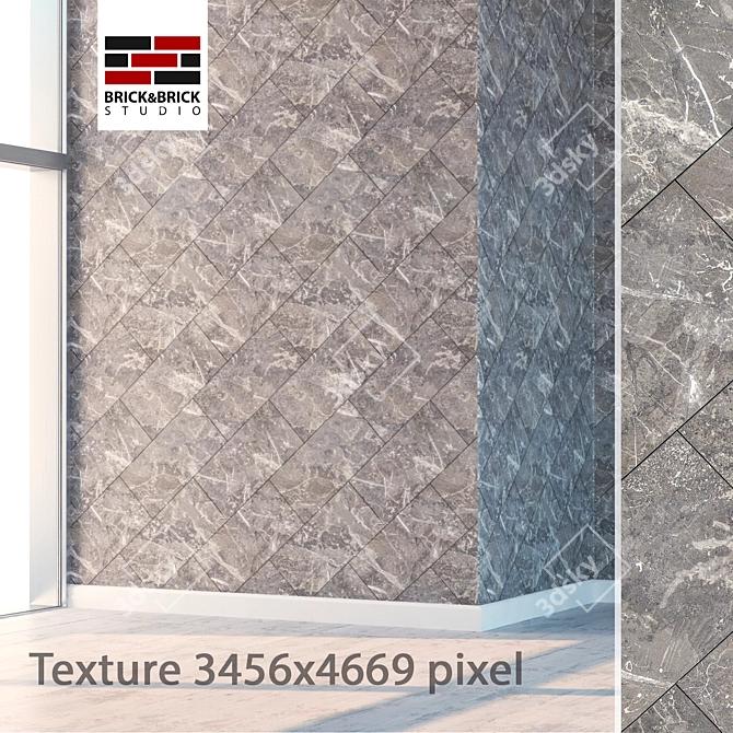 Sleek Seamless Marble 046 3D model image 1