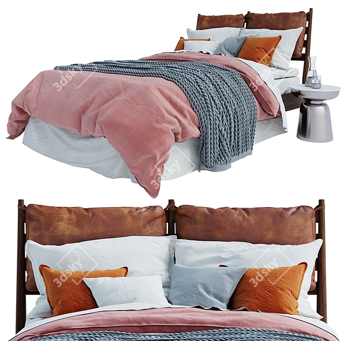 Westelm Arne Bed: Sleek and Stylish Bedroom Upgrade 3D model image 1