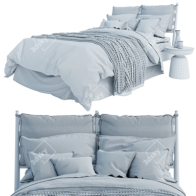 Westelm Arne Bed: Sleek and Stylish Bedroom Upgrade 3D model image 3